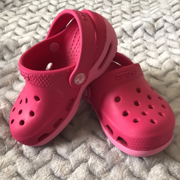 Kids Crocs, Pink, Size 4 - Picture 1 of 9